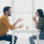 Profile photo of handsome guy and his pretty lady looking tender